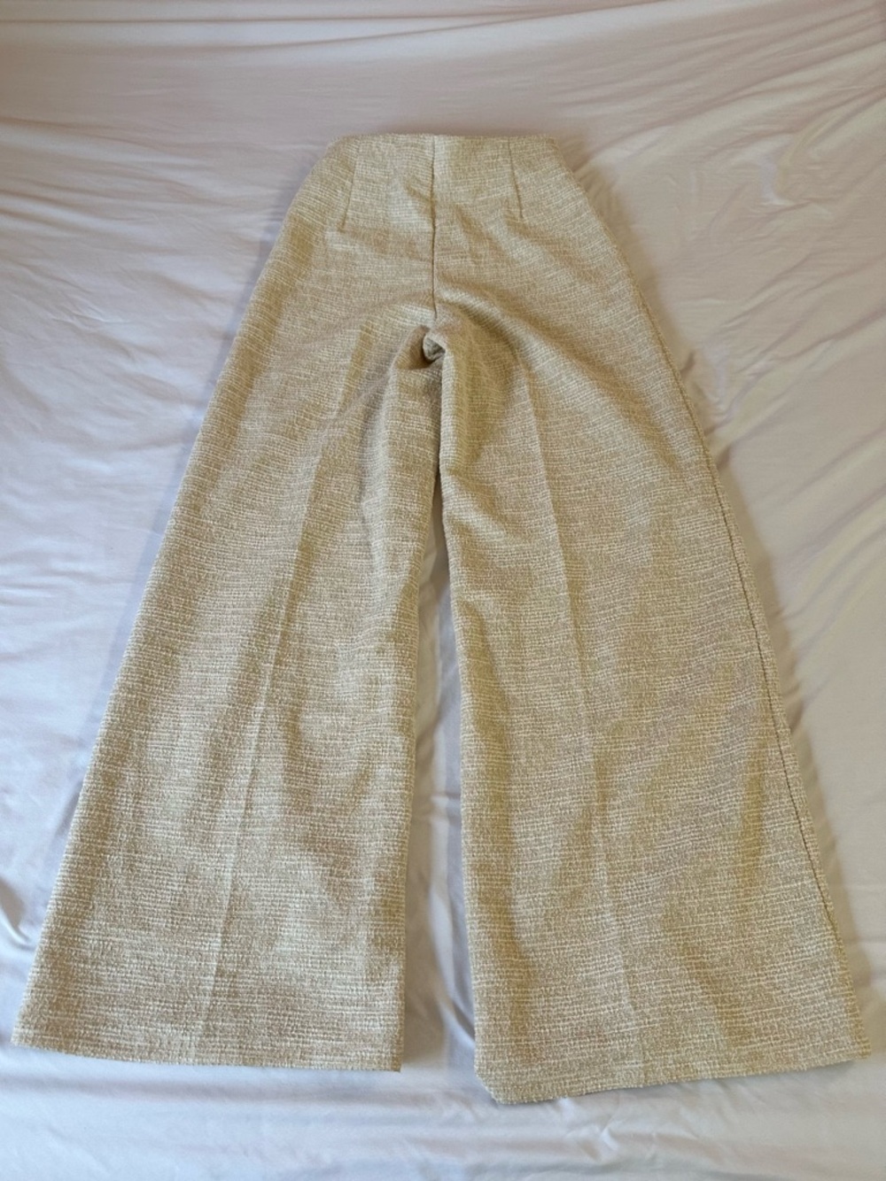 H&M Cream Tweed Wide-Leg Pants - Picture 5 of 5
